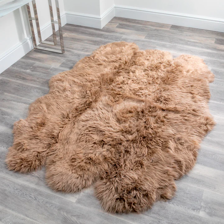 Luxurious 6 Pelt Sheepskin Rug from Simply Sheepskin add comfort and style to any room.