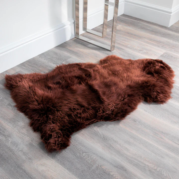 Luxurious Brown Sheepskin Rug from Simply Sheepskin add comfort and style to any room.