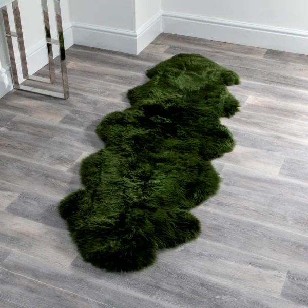 Green Double Sheepskin Rug