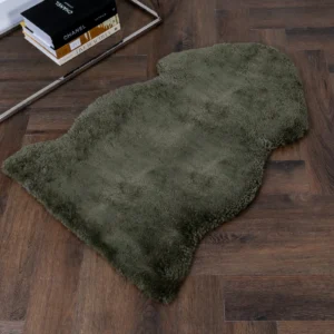 Luxurious Green Small Sheepskin Rug from Simply Sheepskin add comfort and style to any room.