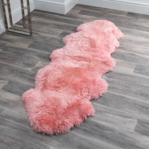 Pastel Pink Double Sheepskin Rug