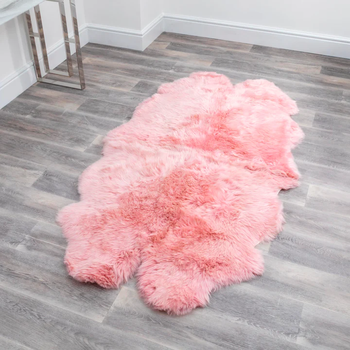 Luxurious Pink Sheepskin Rug from Simply Sheepskin add comfort and style to any room.