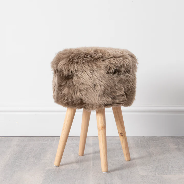 Luxurious Sheepskin Stool from Simply Sheepskin add comfort and style to any room.