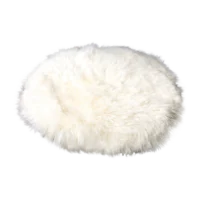 Natural White Round Sheepskin Rug