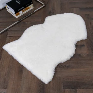 Luxurious White Small Sheepskin Rug from Simply Sheepskin add comfort and style to any room