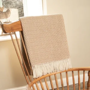 Beige Wool Blanket Hoop Pattern