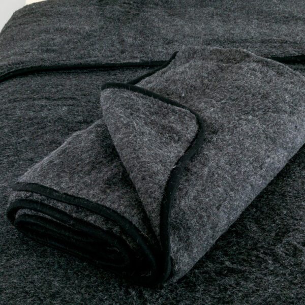 Grey Merino Wool Blanket Medium