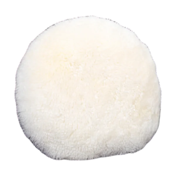 Ivory Round Shorn Sheepskin Cushion - Image 2