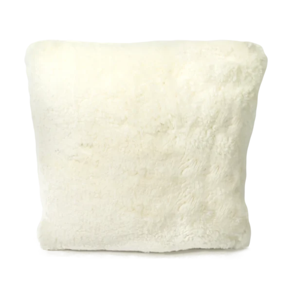 Natural White Shorn Sheepskin Cushion - Image 2