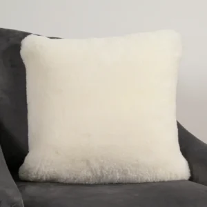 Luxurious Natural White Square Sheepskin Cushion from Simply Sheepskin add comfort and style to any room