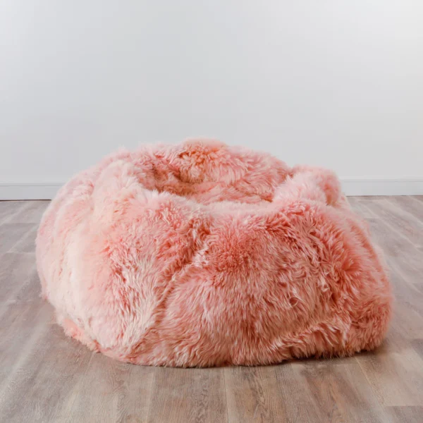 Luxurious Pink Sheepskin Beanbag from Simply Sheepskin add comfort and style to any room.