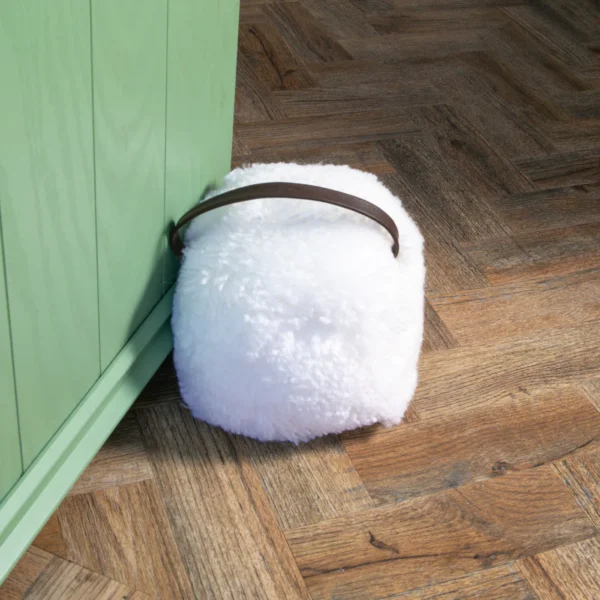 Natural White Sheepskin Door Stop - Image 2