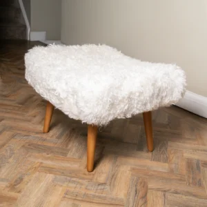 Luxurious White Sheepskin Footstool from Simply Sheepskin add comfort and style to any room.