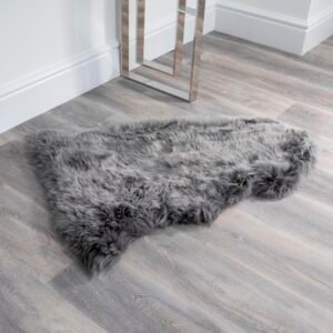 Grey Single Sheepskin Rug