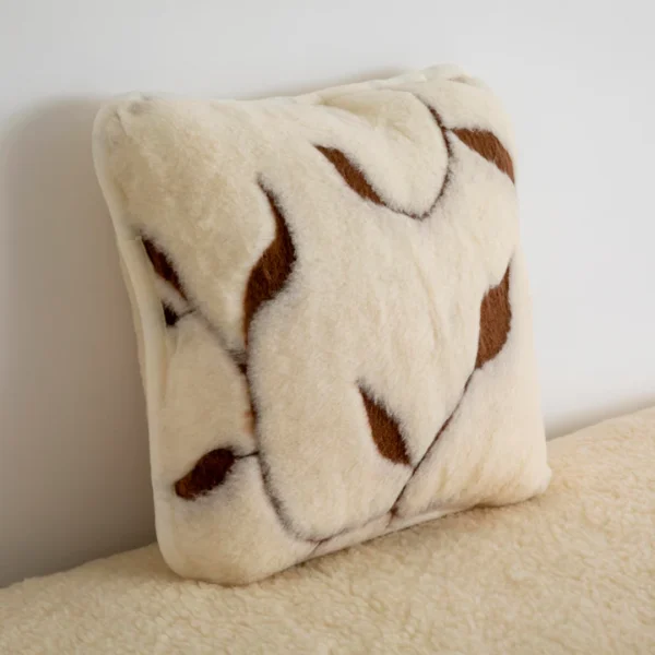 Leaf Square Merino Wool Pillow