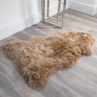 Light Brown Single Sheepskin Rug