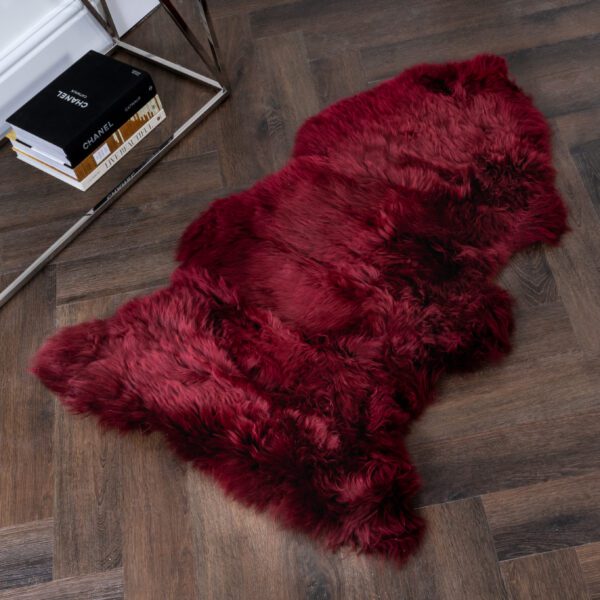 Red Sheepskin Rug - Extra Large