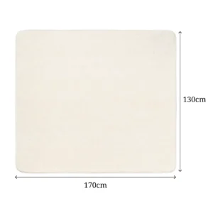 Beige Merino Wool Blanket - Medium (130x170cm)