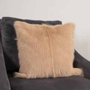 Cream Goatskin Cushion