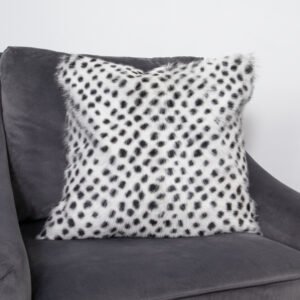 Black Dot Goatskin Print Cushion