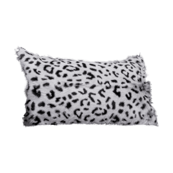 Grey Leopard Goatskin Print Cushion - Image 2