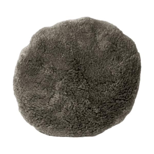 Grey Short Pile Sheepskin Cushion - Image 2