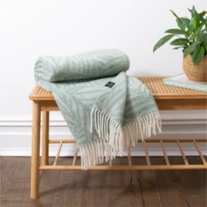 Sage Green Wool Blanket - Palm