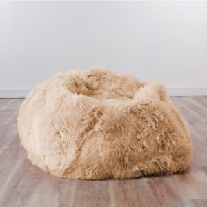 Beige Sheepskin Beanbag