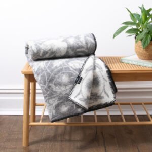 Bird Grey Wool Blanket