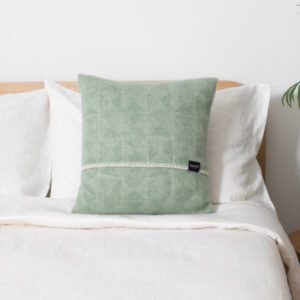 Diamond Green Wool Cushion 45x45cm