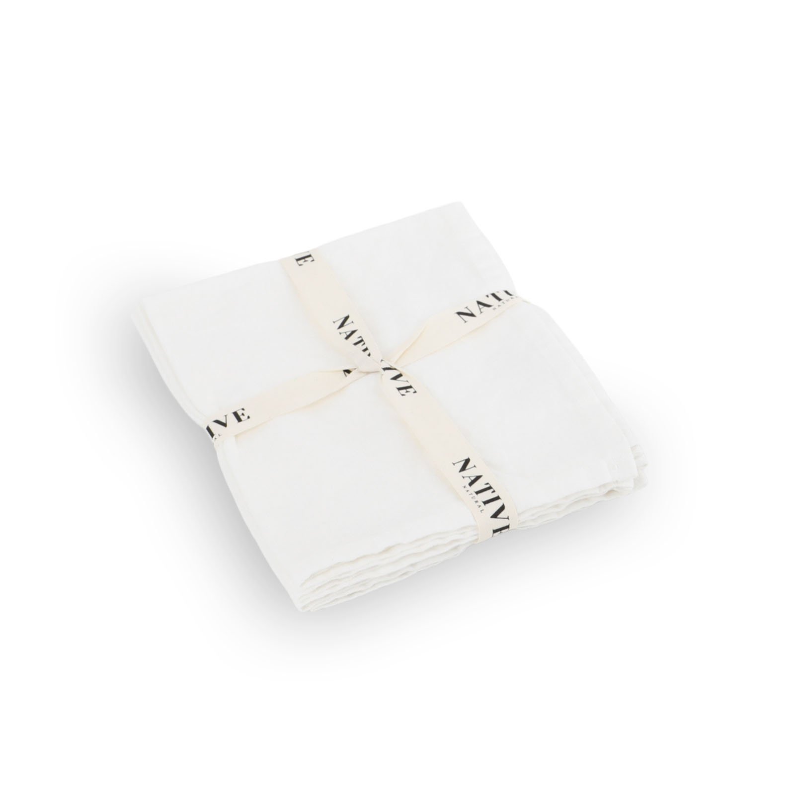 White Set of 4 100% Linen Placemats