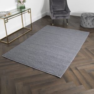 Grey Bubble Large Wool Rug