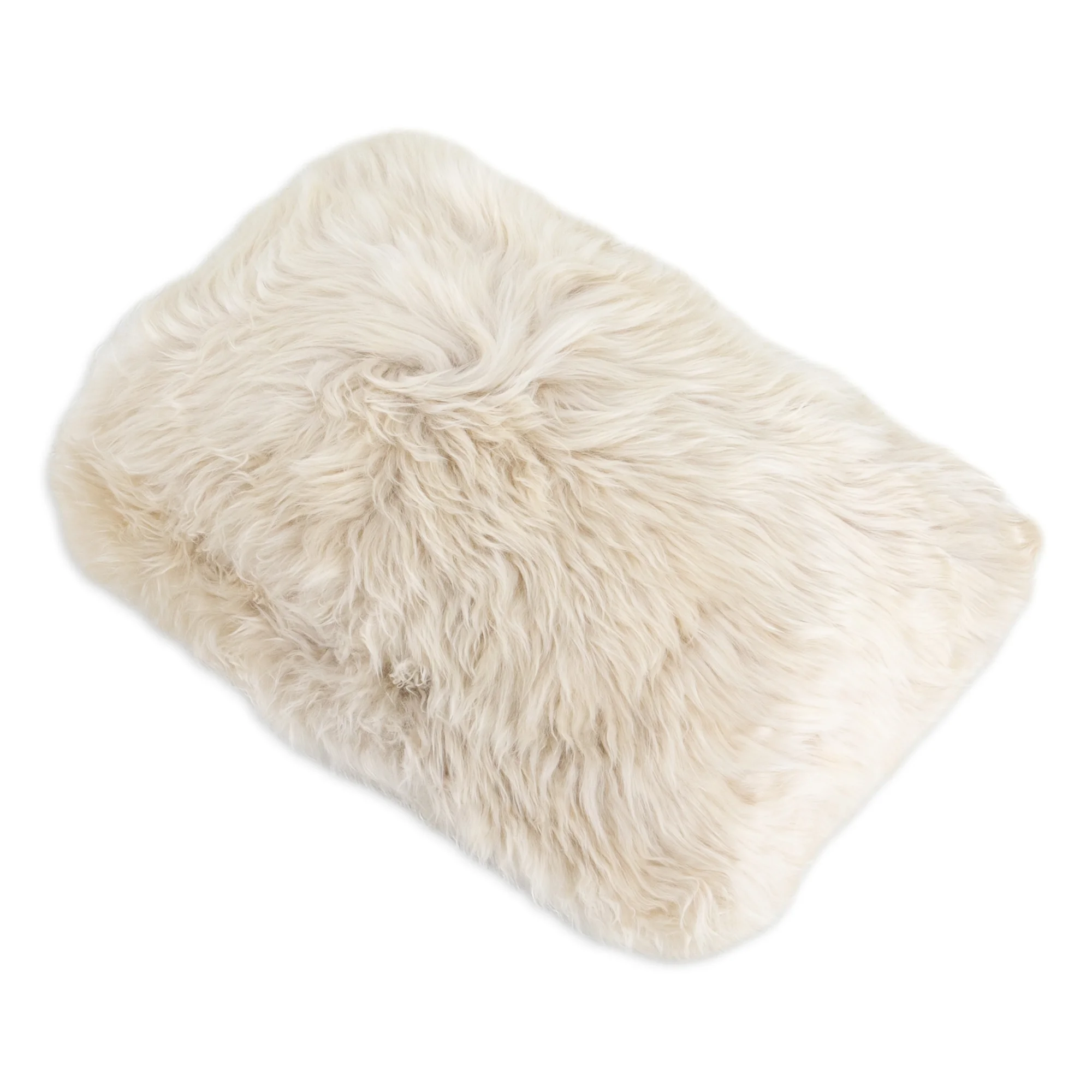 Double Sided Beige Sheepskin Cushion 30x50cm - Image 3