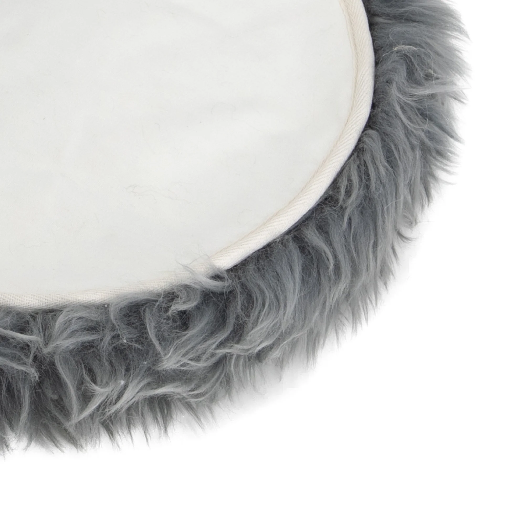 Sheepskin Chair Pad Round Grey - Image 3