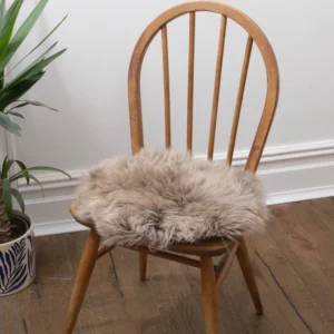 Sheepskin Chair Pad Round Taupe