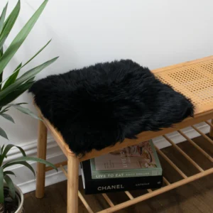 Sheepskin Chair Pad Square Black