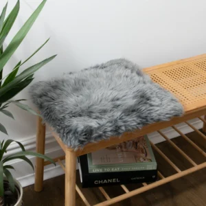 Sheepskin Chair Pad Square Grey