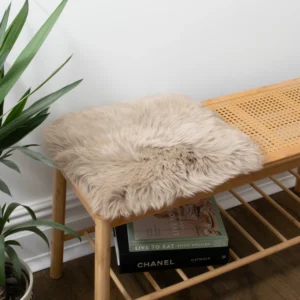 Sheepskin Chair Pad Square Light Brown