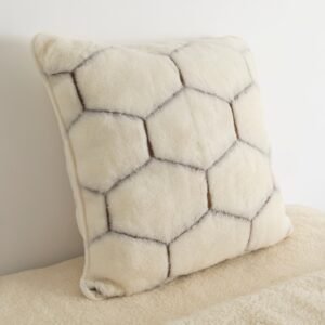Cashmere Wool Pillow - Natural Hex
