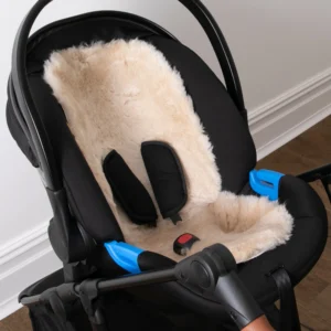 Baby Sheepskin Pram Liner - Beige