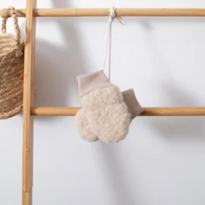 Baby Merino Wool Mittens with Cord