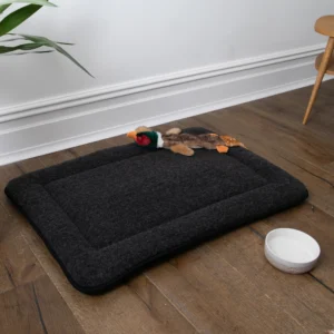 Black Wool Pet Mat