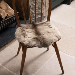 Round Reindeer Hide Chair Pad
