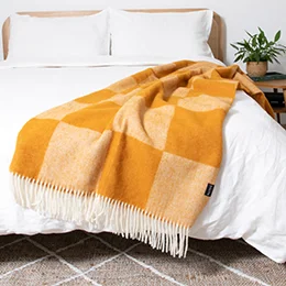 Orange Checkerboard Blanket