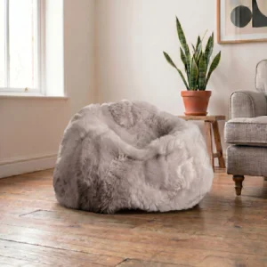 XXL Luxurious Pebble Sheepskin Beanbag