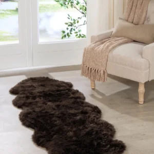 Chocolate Brown Double Sheepskin Rug