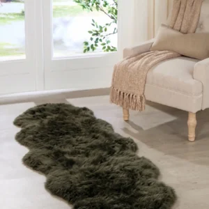 Forest Green Double Sheepskin Rug