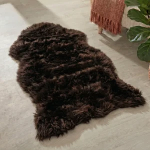 Chocolate Brown Sheepskin Rug - Extra Large