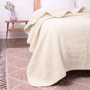 Oat Cream Merino Wool Blanket
