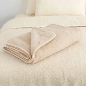 Merino Wool Blanket - Beige